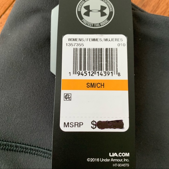 UA Heat Gear Hi-rise Fitted Workout Leggings - Picture 9 of 10